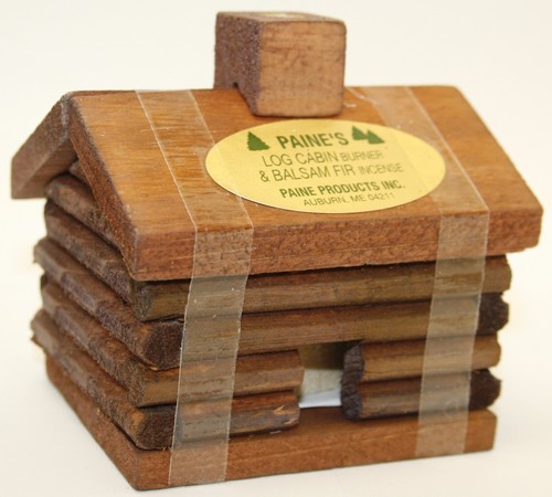 Small log cabin incense burner - log,