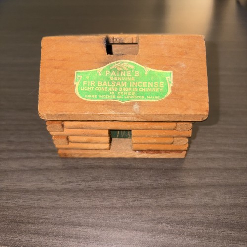 Small log cabin incense burner - incense,
